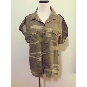 COPY - Rail Linen Army Button Up